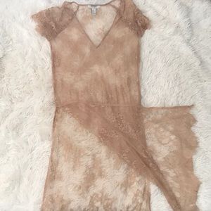 nude lace cover up/dress